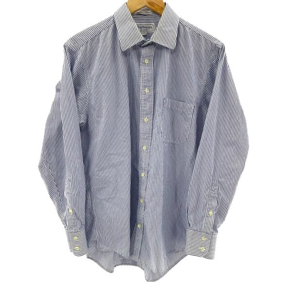 Burberrys of London Vintage USA 100% Cotton Striped Button Down Shirt Size 16-34 - Picture 1 of 9